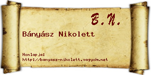 Bányász Nikolett névjegykártya