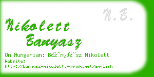 nikolett banyasz business card